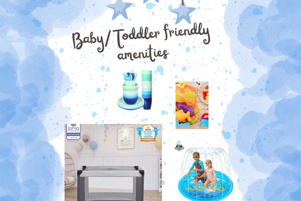 Enjoy complimentary baby and kids friendly amenties for your convenience.